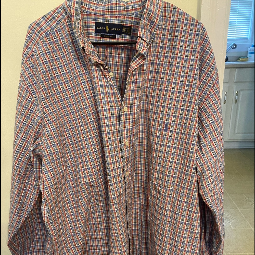 Men’s Ralph Lerann button up longsleeve size 3XLT